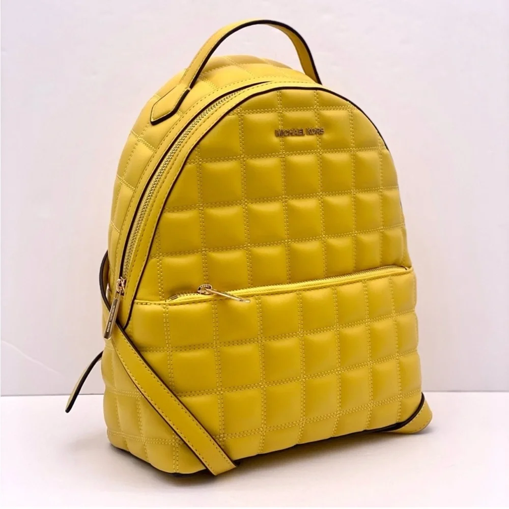 MICHAEL KIRS SHEILA DAISY YELLOW MEDIUM BACKPACK